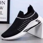 Fashion Mesh Sock Shoes With Striped Design Men Outdoor Breathable Slip-on Sneakers Csuale Lightweight Running Sports Shoes - Image 6