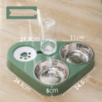 Dog Bowl Double Bowl Automatic Drinking Dog Food Bowl Rice Bowl - Image 3