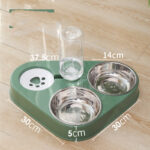 Dog Bowl Double Bowl Automatic Drinking Dog Food Bowl Rice Bowl - Image 2