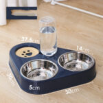 Dog Bowl Double Bowl Automatic Drinking Dog Food Bowl Rice Bowl - Image 5