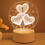 3D Lamp Acrylic USB LED Night Lights Neon Sign Lamp Xmas Home Decorations For Room Decor Valentines Day Gifts - Image 2