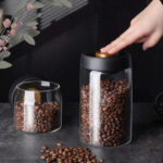 Vacuum Sealed Jug Set Black Coffee Beans Glass Airtight Canister Kitchen Food Grains Candy Keep Good Storage Jar Set Kitchen Gadgets - Image 7