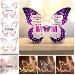 Mother's Day Gifts For Mom Grandma Nana DIY Unique Mom Birthday Gift Ideas Butterfly-Shaped Acrylic Keepsake Gifts For Mothers Day