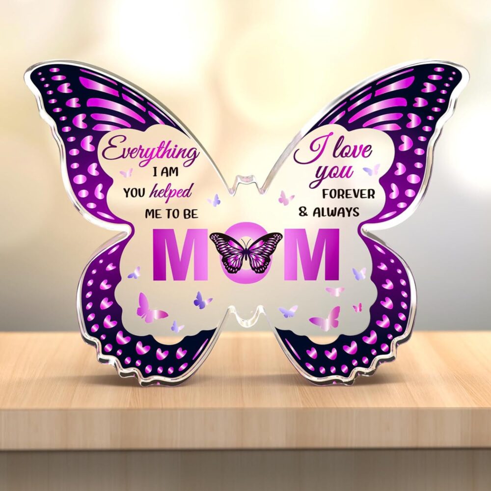 Mother's Day Gifts For Mom Grandma Nana DIY Unique Mom Birthday Gift Ideas Butterfly-Shaped Acrylic Keepsake Gifts For Mothers Day - Image 3