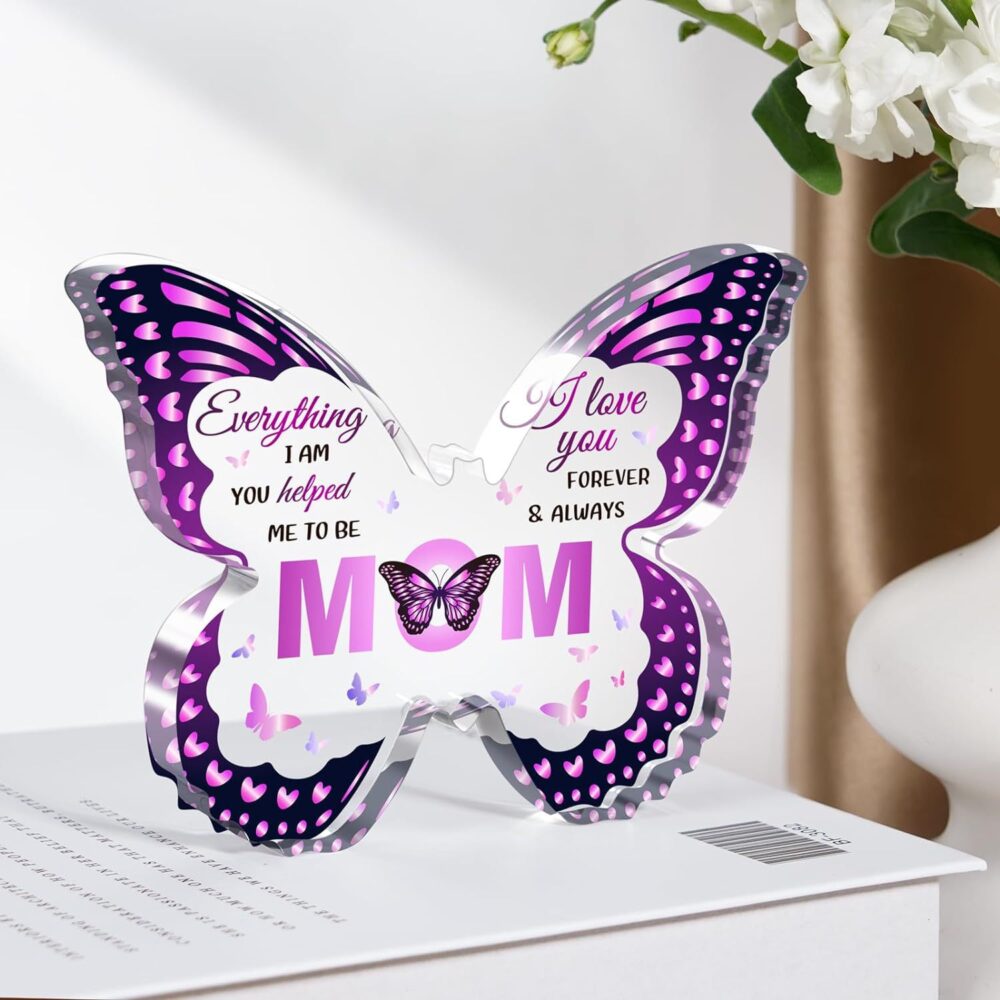 Mother's Day Gifts For Mom Grandma Nana DIY Unique Mom Birthday Gift Ideas Butterfly-Shaped Acrylic Keepsake Gifts For Mothers Day - Image 6