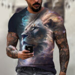 Men's T-shirt | 3D Printed Animal Beast Lion T-shirt | Summer T-shirt | ATOZBY - Image 7