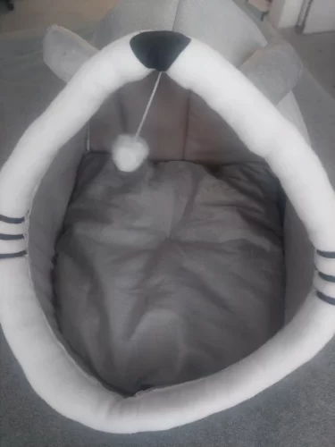 Pet Tent Cave Bed for Cats Small Dogs Self-Warming Cat Tent Bed Cat Hut Comfortable Pet Sleeping Bed Foldable Removable Washable photo review