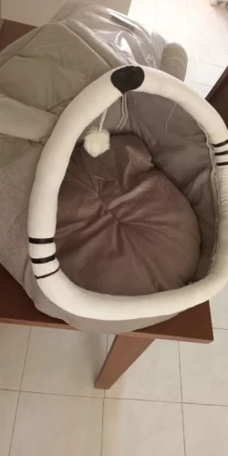 Pet Tent Cave Bed for Cats Small Dogs Self-Warming Cat Tent Bed Cat Hut Comfortable Pet Sleeping Bed Foldable Removable Washable photo review