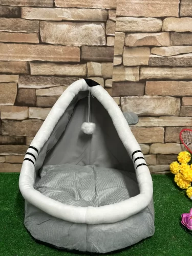 Pet Tent Cave Bed for Cats Small Dogs Self-Warming Cat Tent Bed Cat Hut Comfortable Pet Sleeping Bed Foldable Removable Washable photo review