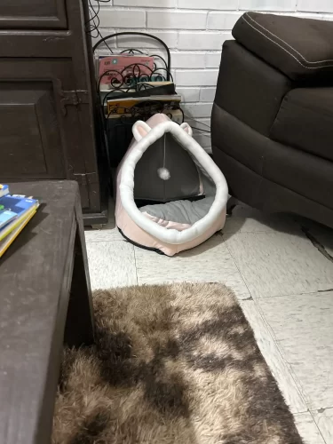 Pet Tent Cave Bed for Cats Small Dogs Self-Warming Cat Tent Bed Cat Hut Comfortable Pet Sleeping Bed Foldable Removable Washable photo review