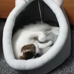 Pet Tent Cave Bed for Cats Small Dogs Self-Warming Cat Tent Bed Cat Hut Comfortable Pet Sleeping Bed Foldable Removable Washable photo review