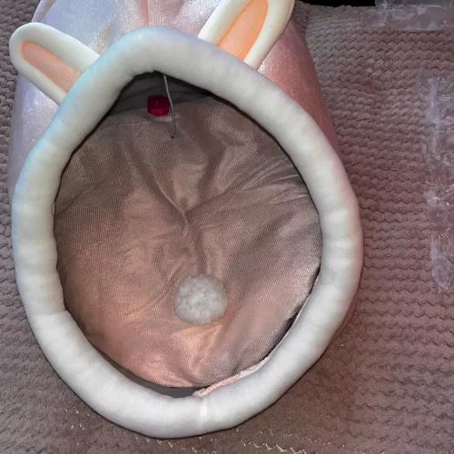 Pet Tent Cave Bed for Cats Small Dogs Self-Warming Cat Tent Bed Cat Hut Comfortable Pet Sleeping Bed Foldable Removable Washable photo review