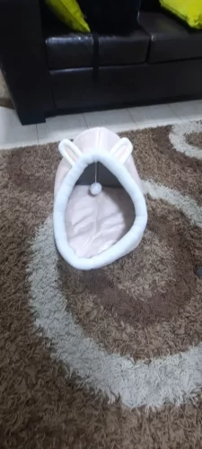 Pet Tent Cave Bed for Cats Small Dogs Self-Warming Cat Tent Bed Cat Hut Comfortable Pet Sleeping Bed Foldable Removable Washable photo review