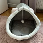 Pet Tent Cave Bed for Cats Small Dogs Self-Warming Cat Tent Bed Cat Hut Comfortable Pet Sleeping Bed Foldable Removable Washable photo review