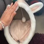 Pet Tent Cave Bed for Cats Small Dogs Self-Warming Cat Tent Bed Cat Hut Comfortable Pet Sleeping Bed Foldable Removable Washable photo review