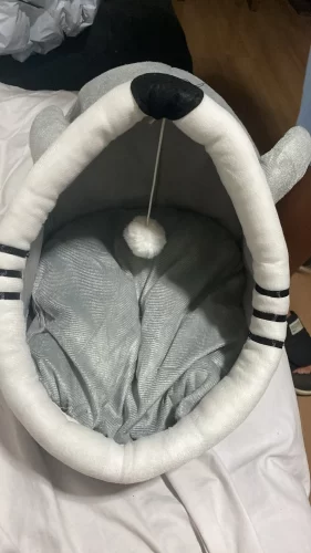 Pet Tent Cave Bed for Cats Small Dogs Self-Warming Cat Tent Bed Cat Hut Comfortable Pet Sleeping Bed Foldable Removable Washable photo review