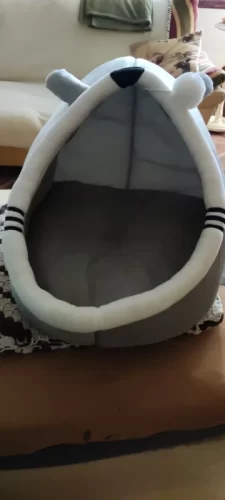 Pet Tent Cave Bed for Cats Small Dogs Self-Warming Cat Tent Bed Cat Hut Comfortable Pet Sleeping Bed Foldable Removable Washable photo review
