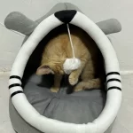 Pet Tent Cave Bed for Cats Small Dogs Self-Warming Cat Tent Bed Cat Hut Comfortable Pet Sleeping Bed Foldable Removable Washable photo review
