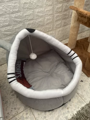 Pet Tent Cave Bed for Cats Small Dogs Self-Warming Cat Tent Bed Cat Hut Comfortable Pet Sleeping Bed Foldable Removable Washable photo review