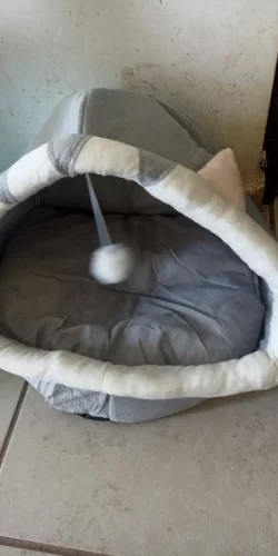 Pet Tent Cave Bed for Cats Small Dogs Self-Warming Cat Tent Bed Cat Hut Comfortable Pet Sleeping Bed Foldable Removable Washable photo review