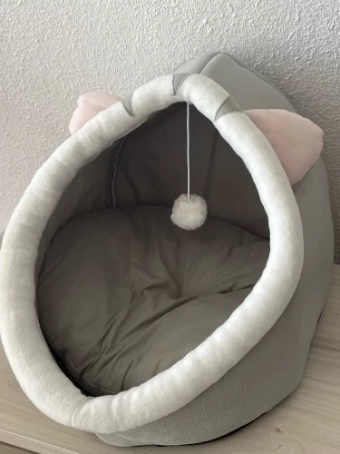 Pet Tent Cave Bed for Cats Small Dogs Self-Warming Cat Tent Bed Cat Hut Comfortable Pet Sleeping Bed Foldable Removable Washable photo review