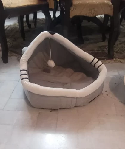 Pet Tent Cave Bed for Cats Small Dogs Self-Warming Cat Tent Bed Cat Hut Comfortable Pet Sleeping Bed Foldable Removable Washable photo review