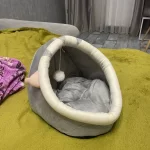Pet Tent Cave Bed for Cats Small Dogs Self-Warming Cat Tent Bed Cat Hut Comfortable Pet Sleeping Bed Foldable Removable Washable photo review