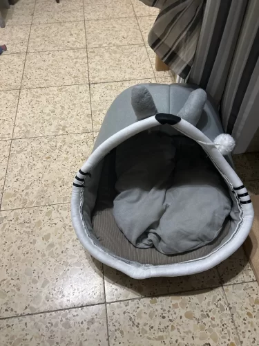 Pet Tent Cave Bed for Cats Small Dogs Self-Warming Cat Tent Bed Cat Hut Comfortable Pet Sleeping Bed Foldable Removable Washable photo review