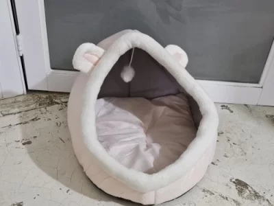 Pet Tent Cave Bed for Cats Small Dogs Self-Warming Cat Tent Bed Cat Hut Comfortable Pet Sleeping Bed Foldable Removable Washable photo review