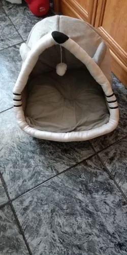 Pet Tent Cave Bed for Cats Small Dogs Self-Warming Cat Tent Bed Cat Hut Comfortable Pet Sleeping Bed Foldable Removable Washable photo review
