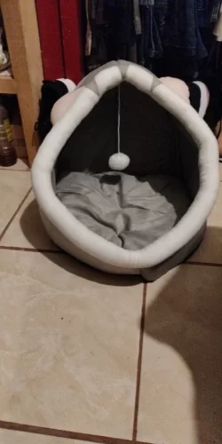 Pet Tent Cave Bed for Cats Small Dogs Self-Warming Cat Tent Bed Cat Hut Comfortable Pet Sleeping Bed Foldable Removable Washable photo review