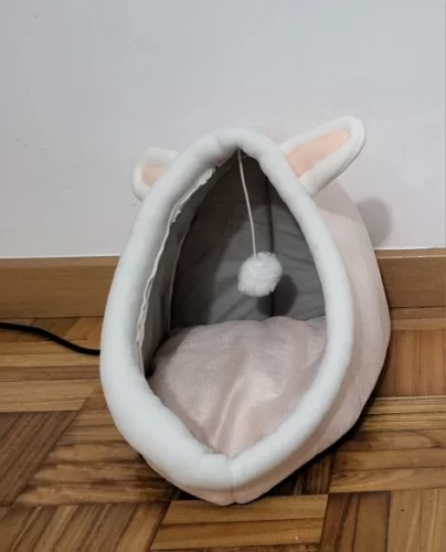 Pet Tent Cave Bed for Cats Small Dogs Self-Warming Cat Tent Bed Cat Hut Comfortable Pet Sleeping Bed Foldable Removable Washable photo review