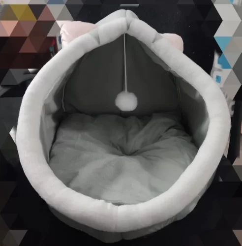 Pet Tent Cave Bed for Cats Small Dogs Self-Warming Cat Tent Bed Cat Hut Comfortable Pet Sleeping Bed Foldable Removable Washable photo review