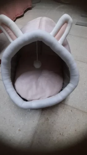 Pet Tent Cave Bed for Cats Small Dogs Self-Warming Cat Tent Bed Cat Hut Comfortable Pet Sleeping Bed Foldable Removable Washable photo review