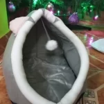 Pet Tent Cave Bed for Cats Small Dogs Self-Warming Cat Tent Bed Cat Hut Comfortable Pet Sleeping Bed Foldable Removable Washable photo review