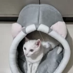 Pet Tent Cave Bed for Cats Small Dogs Self-Warming Cat Tent Bed Cat Hut Comfortable Pet Sleeping Bed Foldable Removable Washable photo review