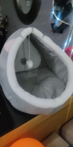 Pet Tent Cave Bed for Cats Small Dogs Self-Warming Cat Tent Bed Cat Hut Comfortable Pet Sleeping Bed Foldable Removable Washable photo review