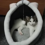 Pet Tent Cave Bed for Cats Small Dogs Self-Warming Cat Tent Bed Cat Hut Comfortable Pet Sleeping Bed Foldable Removable Washable photo review
