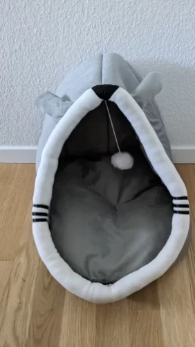 Pet Tent Cave Bed for Cats Small Dogs Self-Warming Cat Tent Bed Cat Hut Comfortable Pet Sleeping Bed Foldable Removable Washable photo review