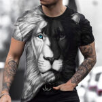 Men's T-shirt | 3D Printed Animal Beast Lion T-shirt | Summer T-shirt | ATOZBY - Image 6