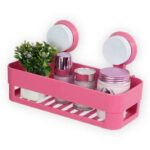 New Bathroom Shelf Suction Rack Organizer Cup Storage Shower Wall Basket - Image 2