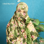 Cherry Print Fabric Short Khimar for Prayer - Image 3