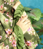Cherry Print Fabric Short Khimar for Prayer - Image 4